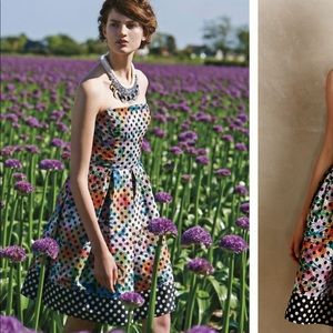 Anthropologie strapless Lavendel dress size 8